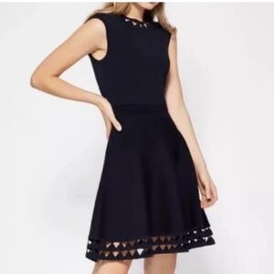 Ted Baker • Kathryn Fit & Flare Dress in Navy Blue